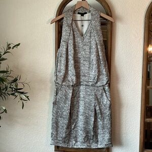 Alexander Wang Draped Sleeveless Silk-Blend V-Neck Dress Size 2 NWT Designer